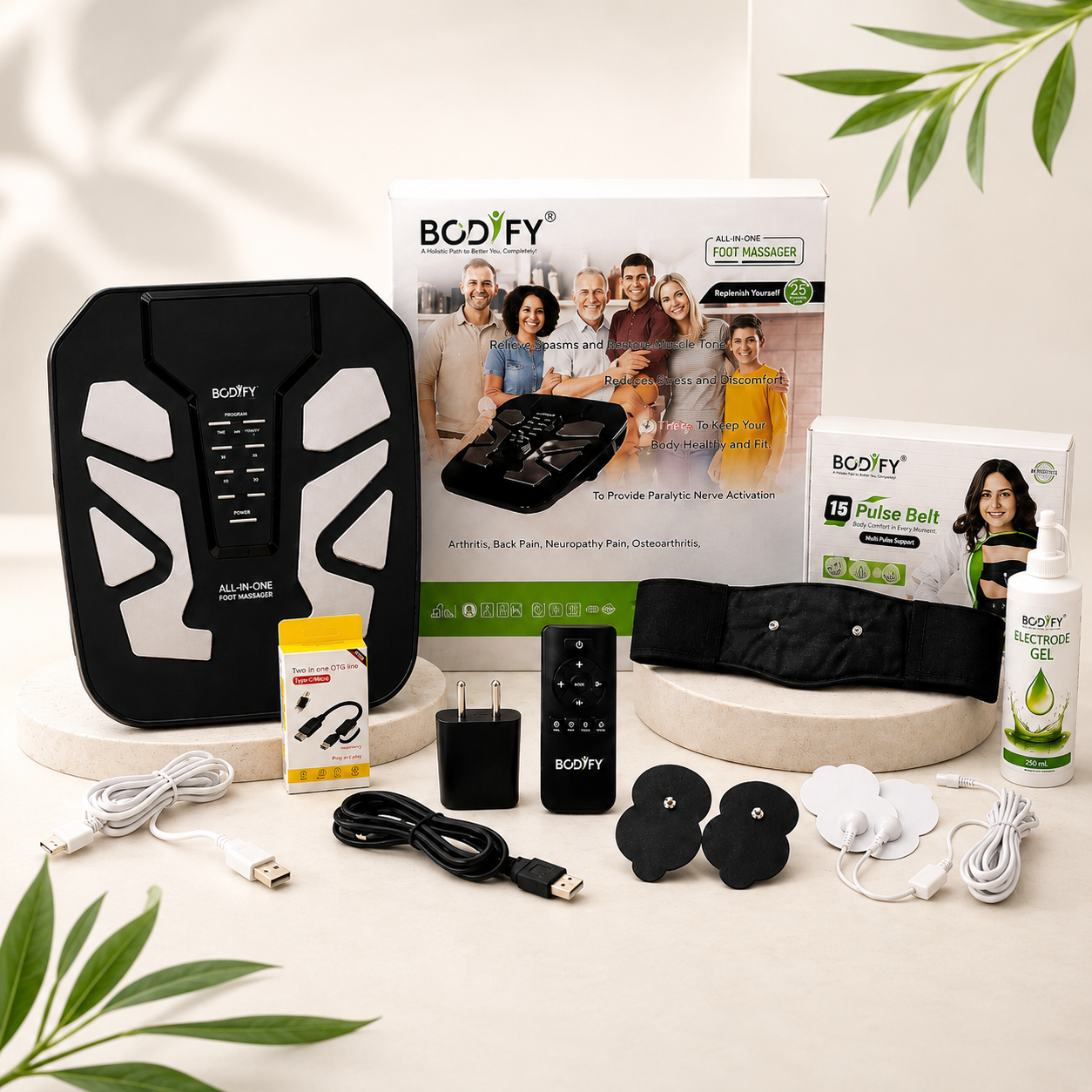 Bodify Nerve & Muscle Stimulator (All-in-one Foot Massager-Pkg)