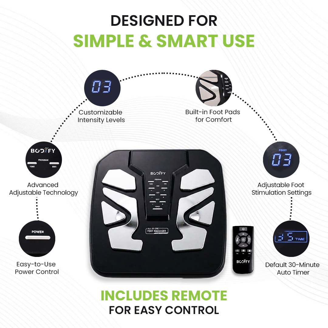 Bodify Nerve & Muscle Stimulator (All-in-one Foot Massager-Pkg)
